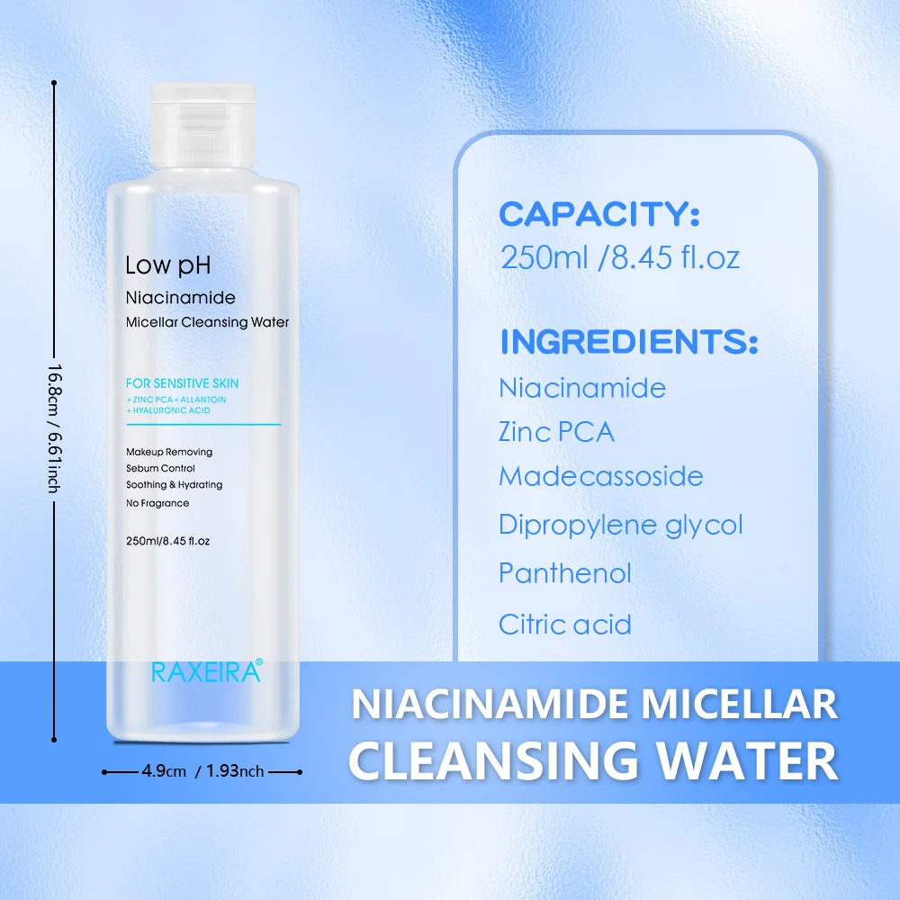 OEM/ODM Organic Makeup Remover Liquid Cleansing Water For Face Gentle Soothing Hydrating Liquid Makeup Remover Water