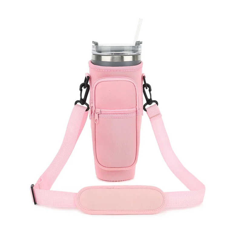 Professional Adjustable Strap Travel Sleeve Pouch Bag For Stanley Cup 40Oz With Handle Tumbler Water Bottle Thermal Case Phone