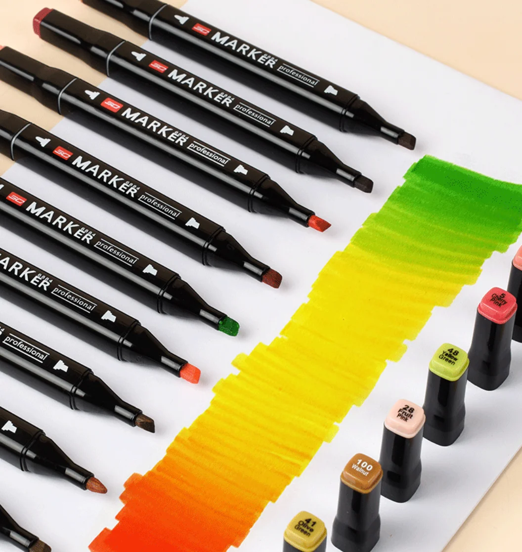 
Touch 168 Colors School Children Art Dual Tip Brush Marker Pens set 