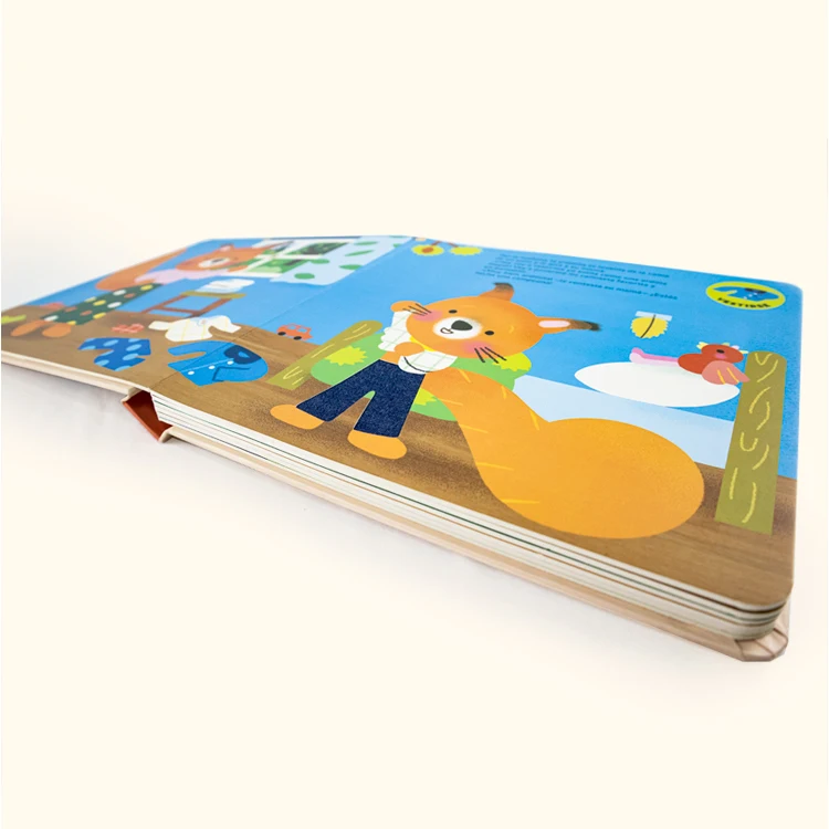 Wholesale picture Flap book printing english about Fox Family Life children story book