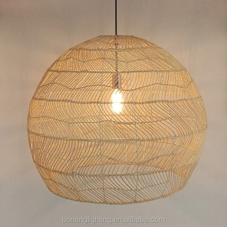 Top selling modern Decorative Luxury Hand made Rattan material Chandelier Pendant lighting for Restaurant