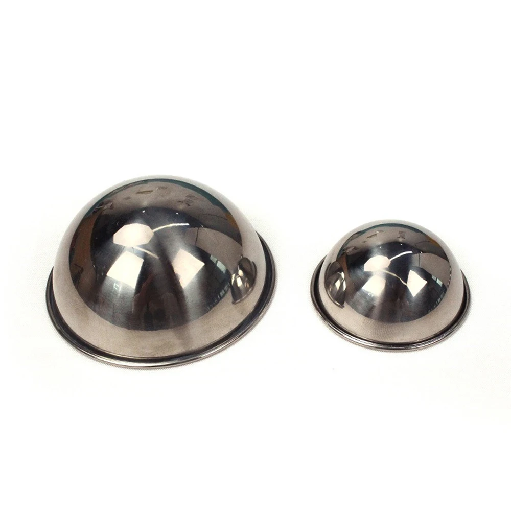 Rolled edge aisi 304 stainless steel bath bomb molds hollow hemisphere 50mm 63mm 80mm