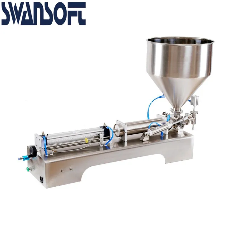 SWANSOFT Semi Automatic Liquid Drink Beverage Filling Machine Liquid for Small Bottle Single/Double Head Beverage Liquid Filling