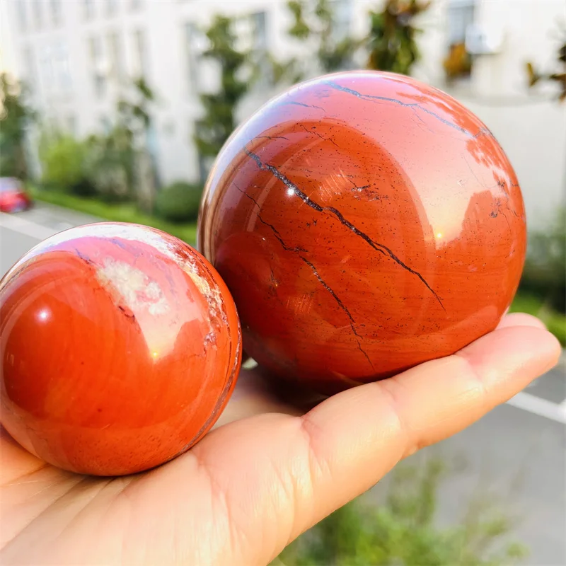 Cheap Price Natural Crystal Ball Polished Red Jasper Stone Spheres For Home Decoration