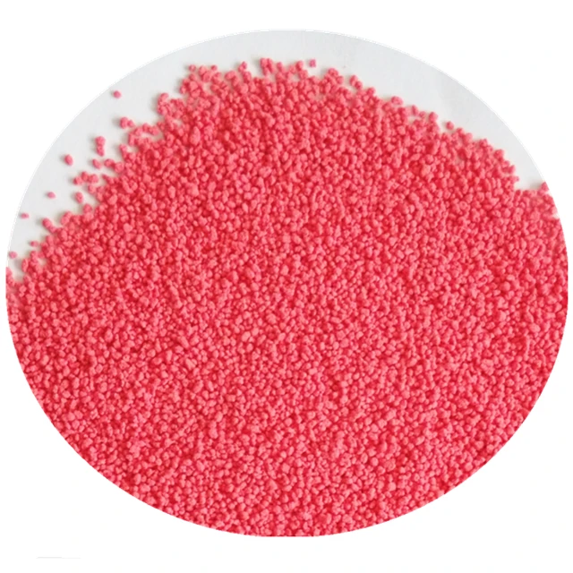 Deep red speckles used as washing powder ornament