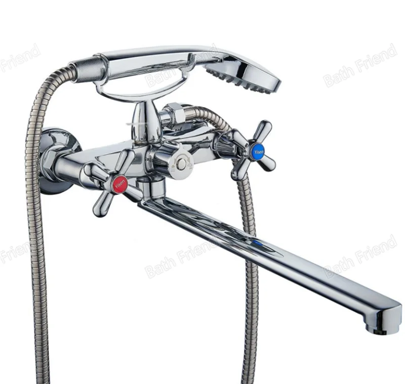 Zinc Long 18-30cm Bottom Spout Russia Tadzhikistan Hotel Project Used Bath Shower Mixer Faucet