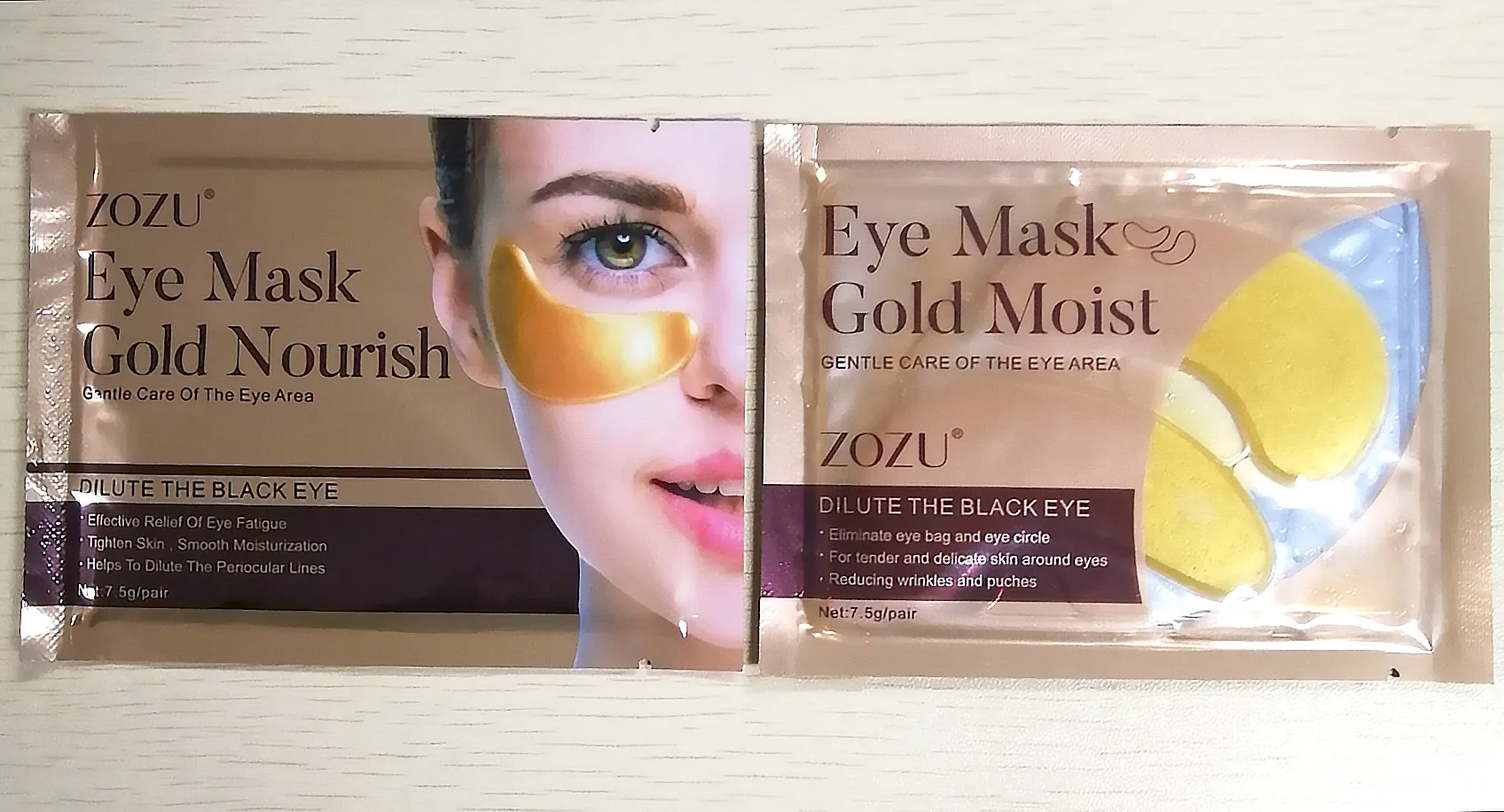 Оптовая продажа OBO cosmetics 24K Золотая коллагеновая маска для глаз Антивозрастная расслабляющая