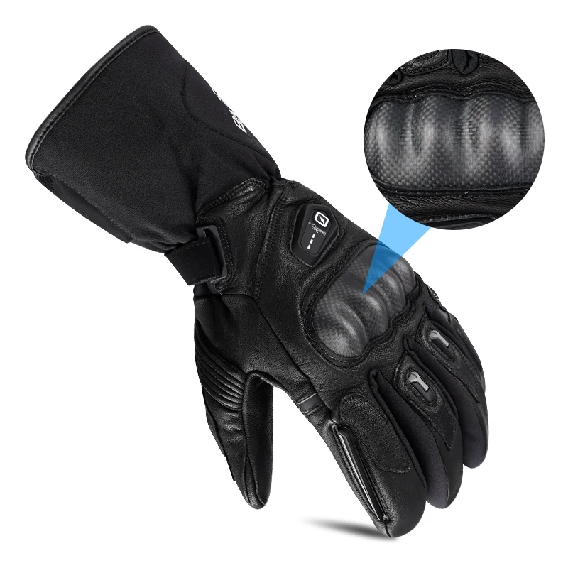 Touchscreen Waterproof Thermal Gloves Rechargeable Battery Powered Heating Gloves Motorcycle Racing Heated Gloves