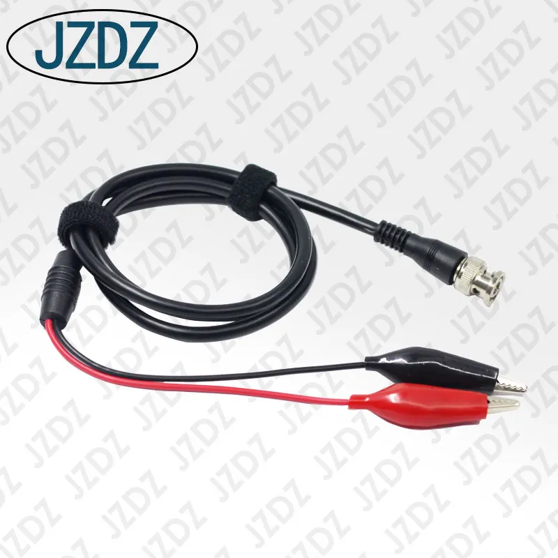 JZDZ J.70049 BNC Q9 Male Plug To Dual Alligator Clip Oscilloscope Test Probe Lead Cable 110cm Wholesale
