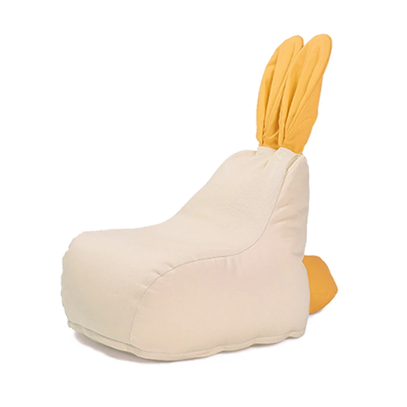 Индивидуальный детский стул в форме кролика из желтого хлопка Размер S