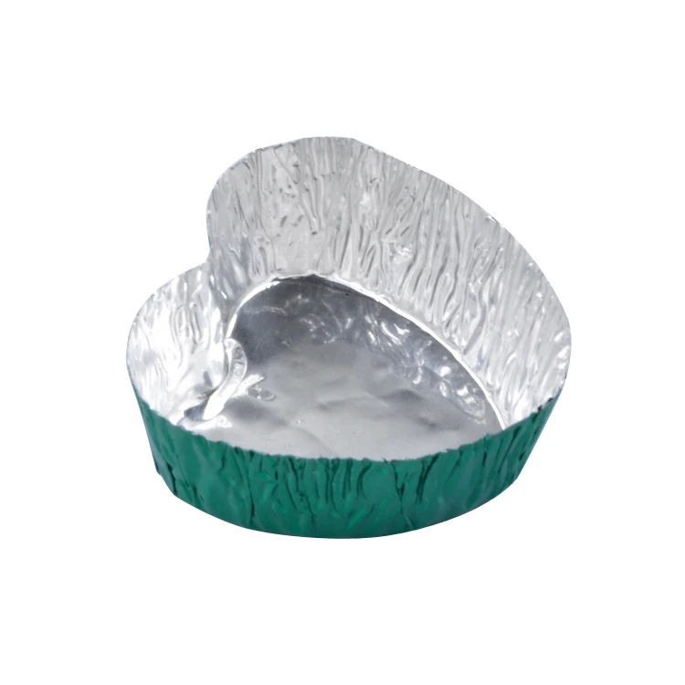 
Round and Heart Shape Customize Colorful Chocolate Cake Aluminum Foil Baking Cups 