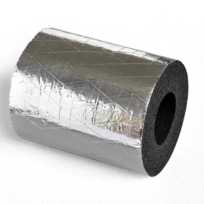 9mm Thickness Aluminium Foil Rubber Foam Insulation Tube for Air Conditioning Pipe