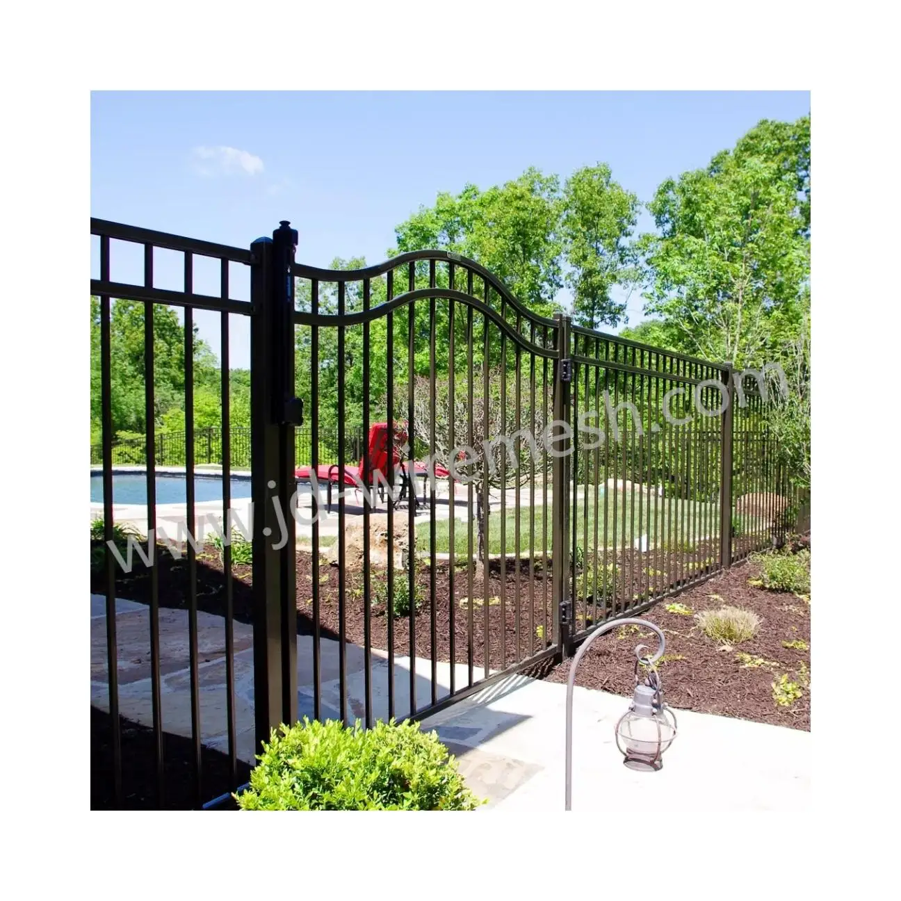 Decorative Zinc Galvanized Steel 4 Foot High wrought iron garden wall fence