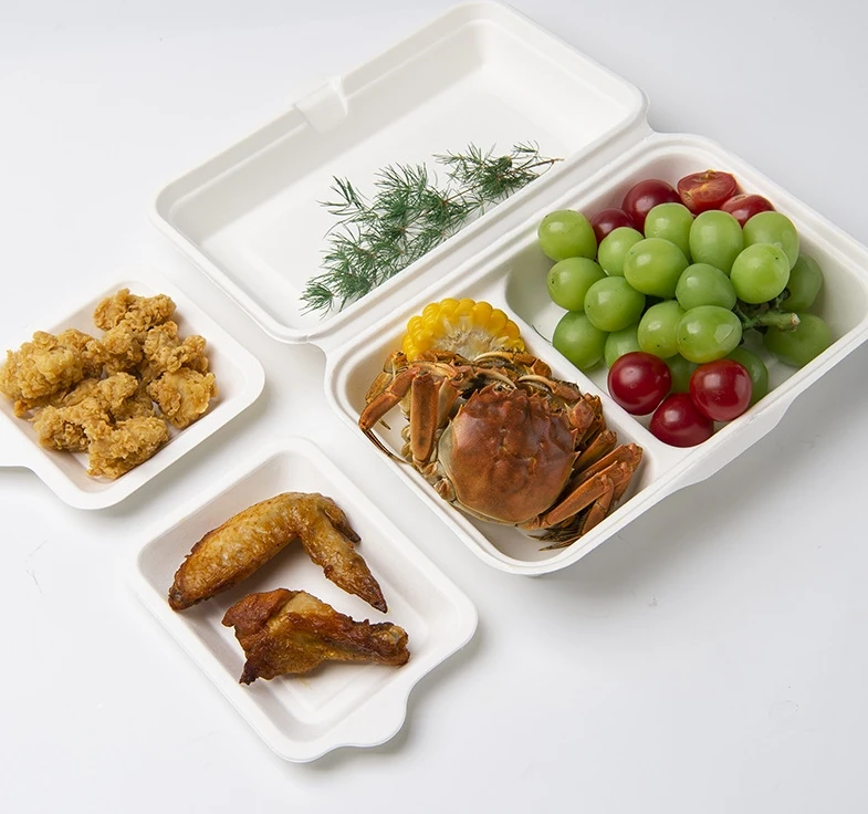 Hot Sales Paper Plates Custom Printed Paper Plates disposable bagasse square plate for wedding