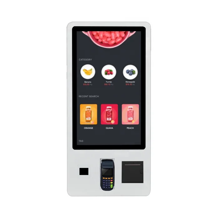  32 inch Self Service Payment Kiosk Automatic Touch Screen Ordering Machine for