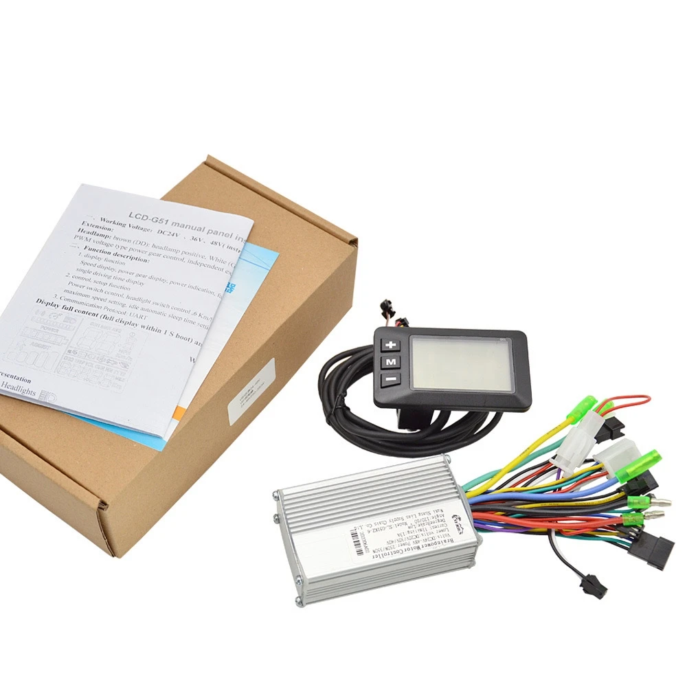 24V 36V 48V 60V Ebike E-scooter Conversion Parts G51 LCD Display Brushless Motor Controller Kit Protocol NO.2