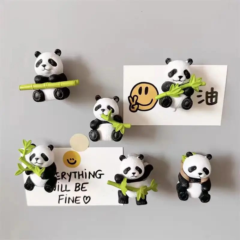 Cute Panda Refrigerator with Magnetic Attraction Creative 3D Tourism Cultural Souvenir Gift Magnetic Attraction Home Decoration