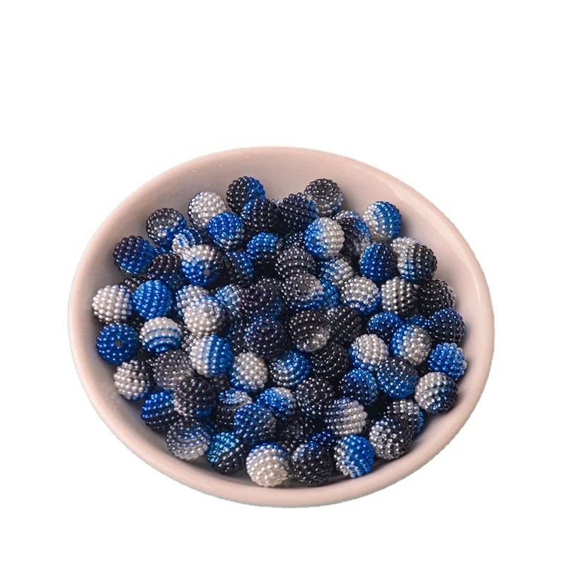 Fireball Beads 10mm 12mm 15mm 20mm Drilled Round Colorful Unique Bubblegum Plastic ABS Round Beads for Jewelry Making