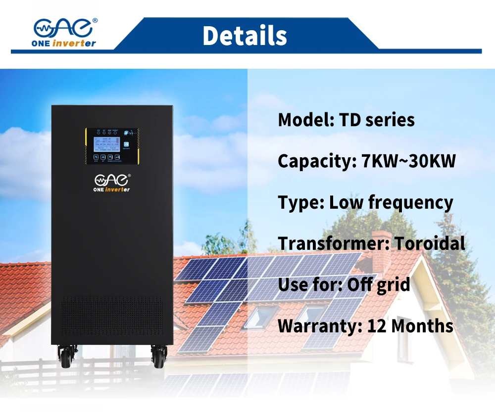 Heavy power ups inverter with charger 15kw dc ac pure sine wave solar inverter