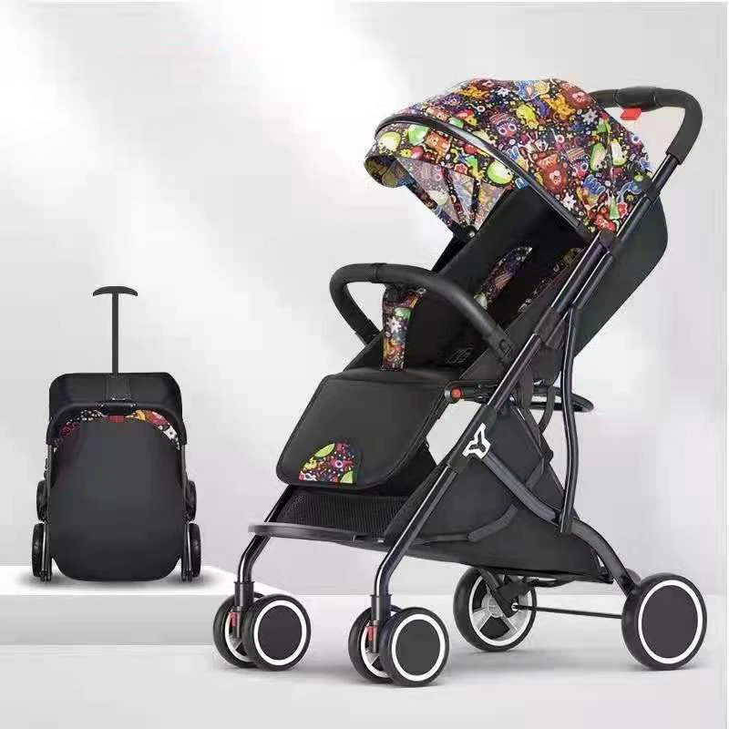 Modern multifunctional luxury portable new born infant sleeping prams foldable cart baby stroller for 4 in 1 car set
