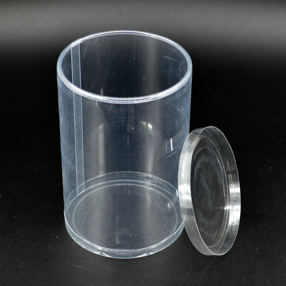 RZ customize products blister small pvc gift tube food other round boxes container with lids clear plastic cylinder packaging