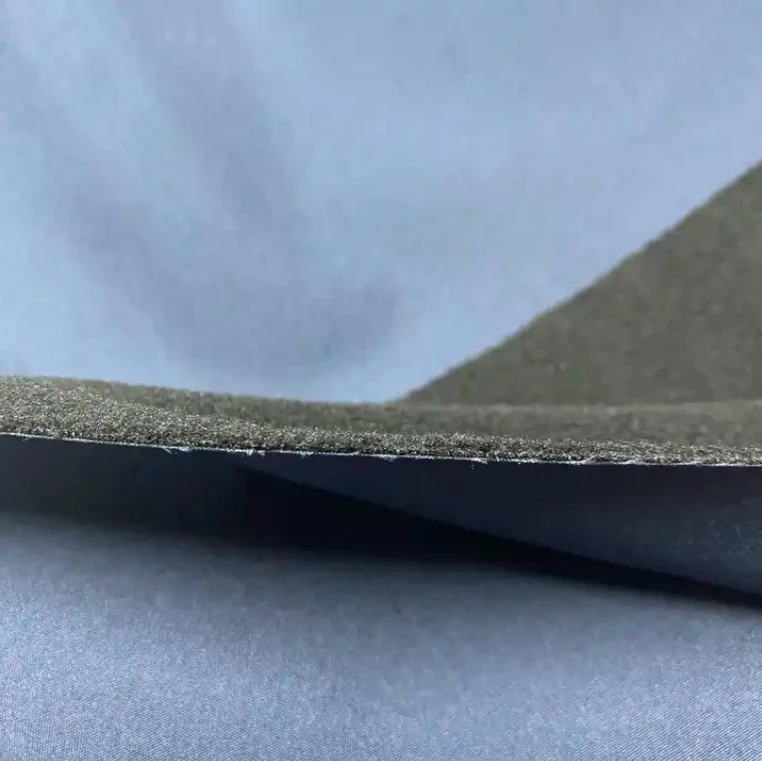 Customized 4 Way Spandex Pongee 3 in 1 Polar Fleece Laminated Boned Film Softshell Polyester Fabric PES Elastane EA Stretch