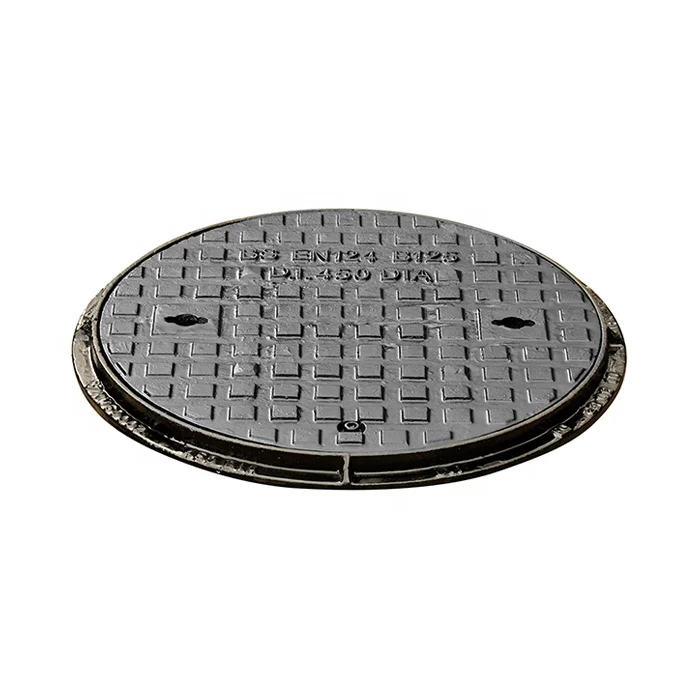 B125 300mm 600mm,900mm dia oem EN124 light duty ductile iron manhole covers&frame