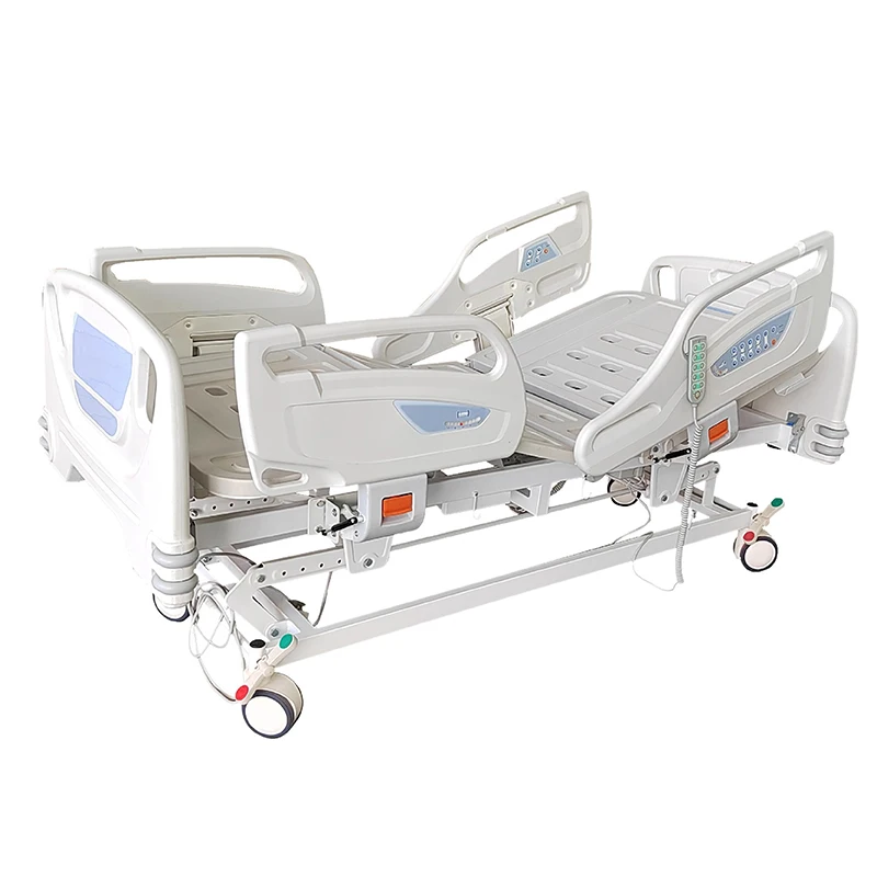 MN-EB005 High profession Five Function Paramount Type Hospital  Bed With Central Lock 5 Castors