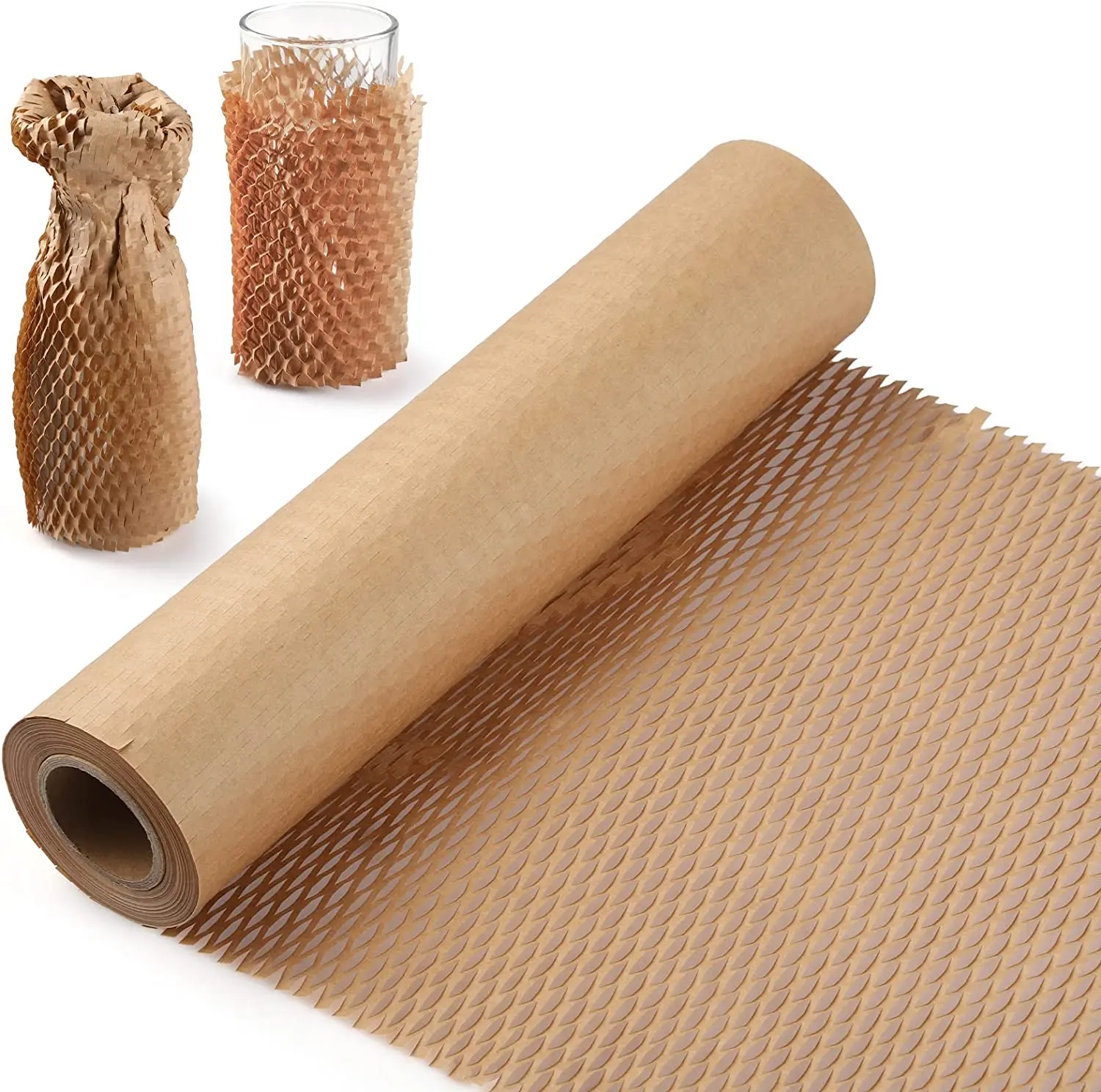 Wholesale Kraft Paper Honeycomb Roll Sustainable Alternative to Bubble Roll for Packing