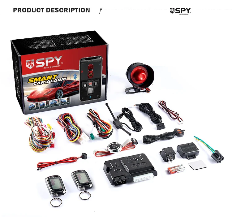 SPY topbest unversel 1 way easy car alarm immobilizer system Keyless Entry System Car Alarm System Security