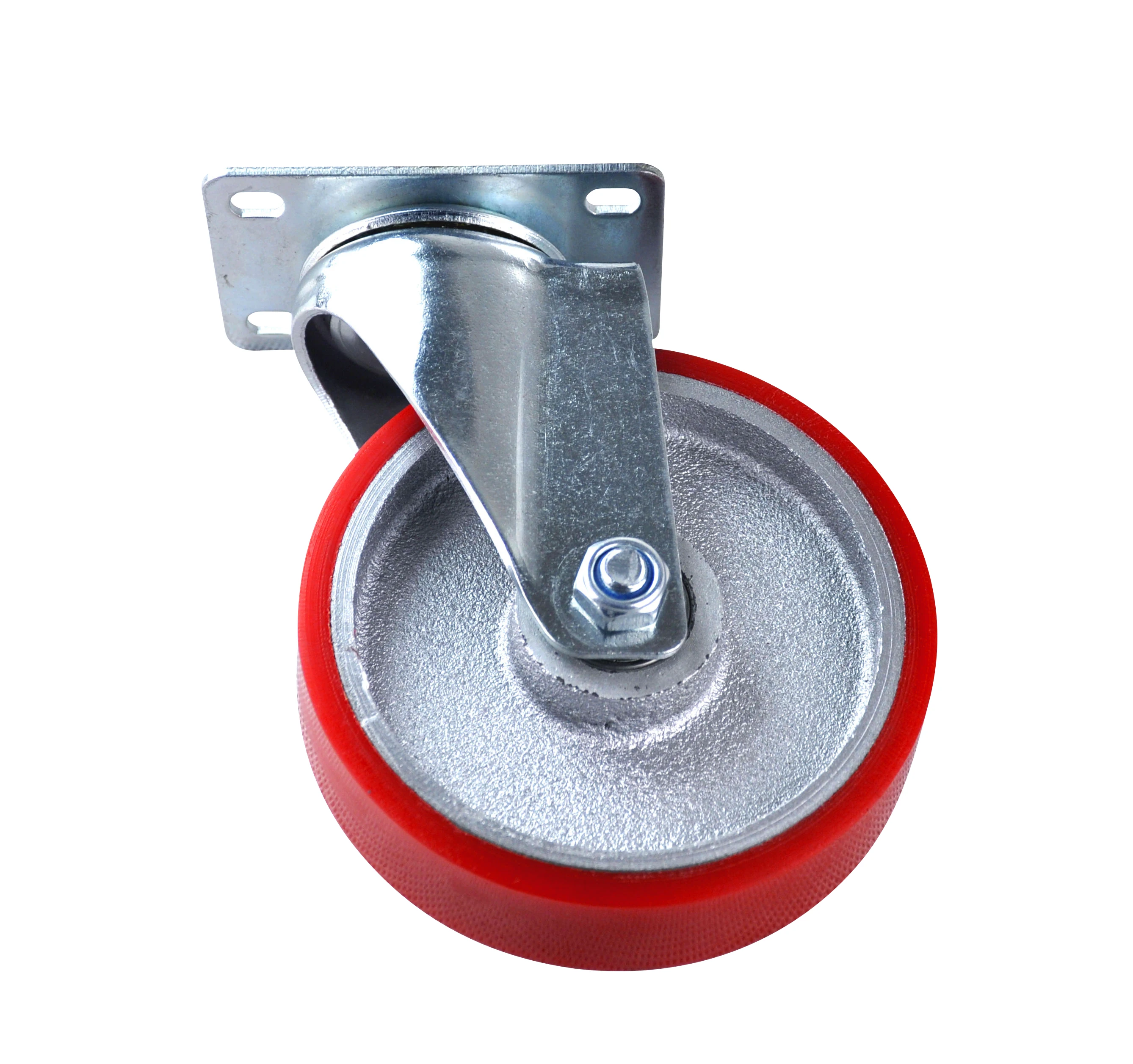 Source factory Hot products 125x32mm Mute Double ball bearing swivel strengthening type iron core polyurethane caster