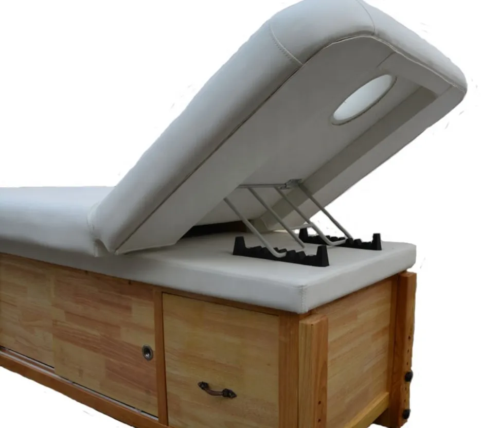 Modern Adjustable Spa Beauty Salon Cosmetic Eyelash extension chair Facial Treatment Table Solid Wooden Thai Massage Bed