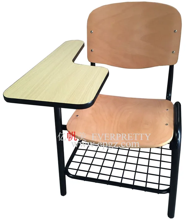 School Training Classroom Furniture Office Furniture Plastic Iron Frame Sketch Chair with Writing Board