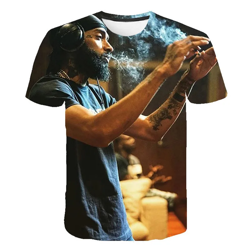 3d T-shirt Nipsey Hussle High Quality Tshirts Men Clothes Hip Pop Top Comfortable Hot Sales Short Sleeve Printed T-shirts