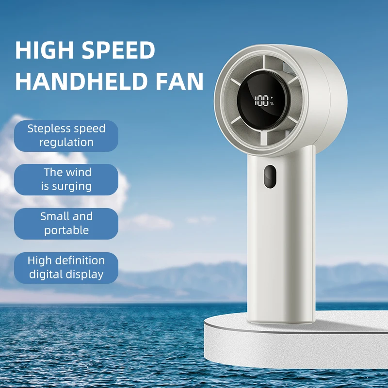 Minigo Factory High Speed Low Noise Mini Turbo Fan Rechargeable Handheld Portable Fan