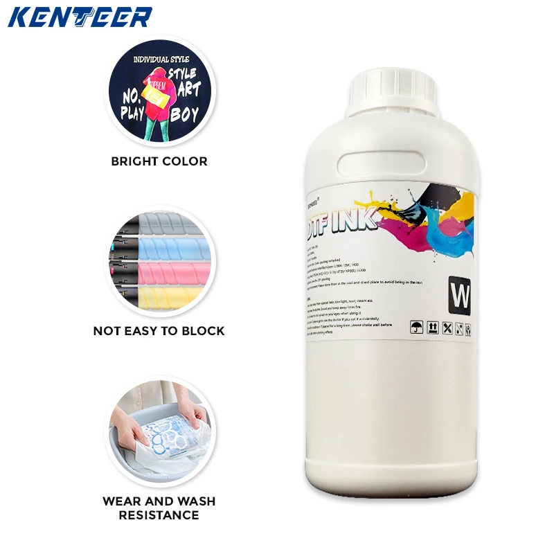 High fluidity 1 liter dtf transfer textile ink xp600 I3200 L1800 Dtf Ink multi-color DTF pigment ink