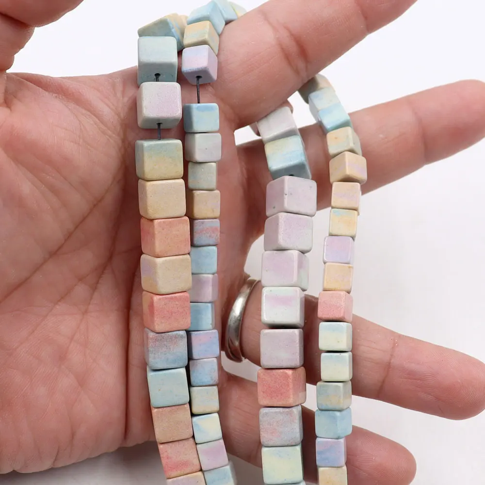 Wholesale Macaron Candy Color Natural Stone Anion Oxide Stone 4mm Round Bead Loose Beads DIY Accessories