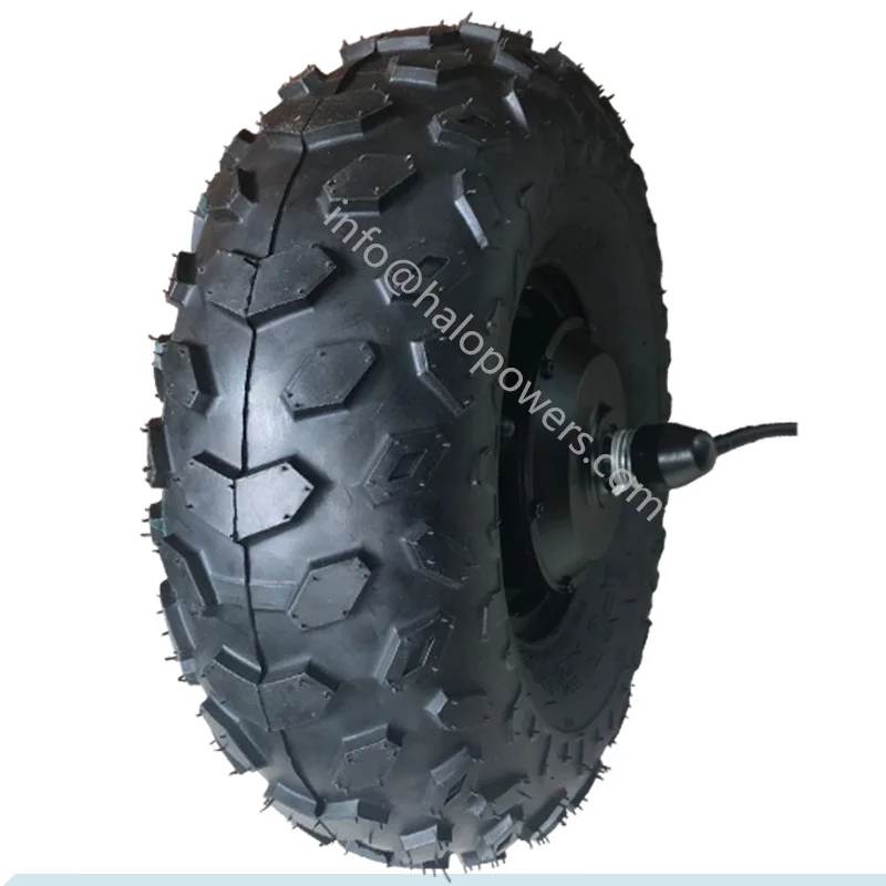 High Torque 36v 48v 350w 145 14.5 inch wheel barrow Electric Wheelbarrow Gear All Terrain hub motor kit conversion trolley cart