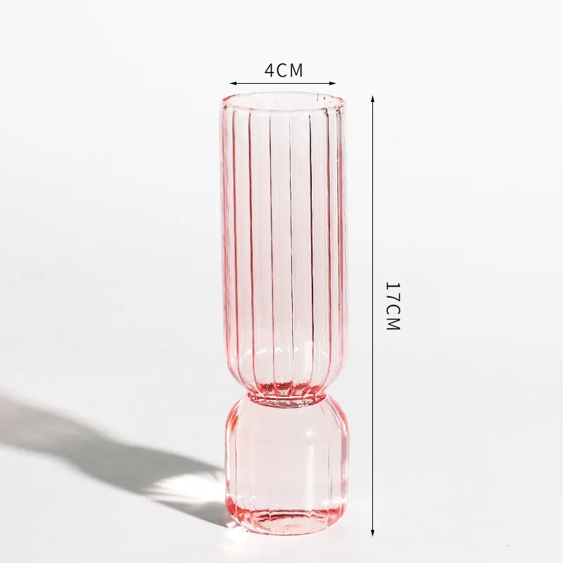 Nordic Creative High Quality Cylinder Flower Arrangements Vases Glass Art Vase for Hydroponic