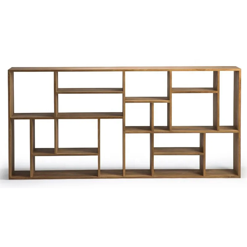 Wholesale high quality Industrial storage shelf bookcase credenza wood designer elegant bookcase modular bookcase