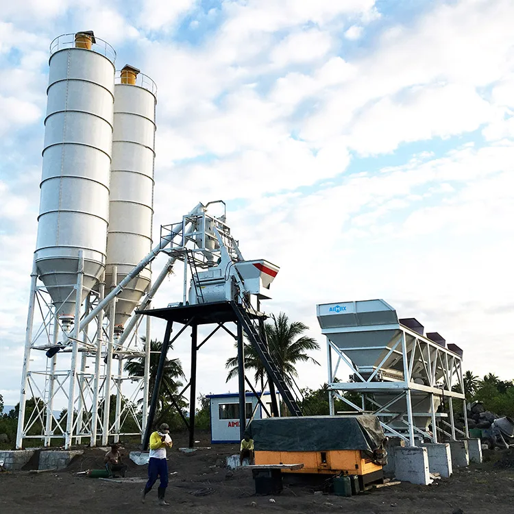 New wet ready mixed concrete batching plant trailer concrete mixing plant with price