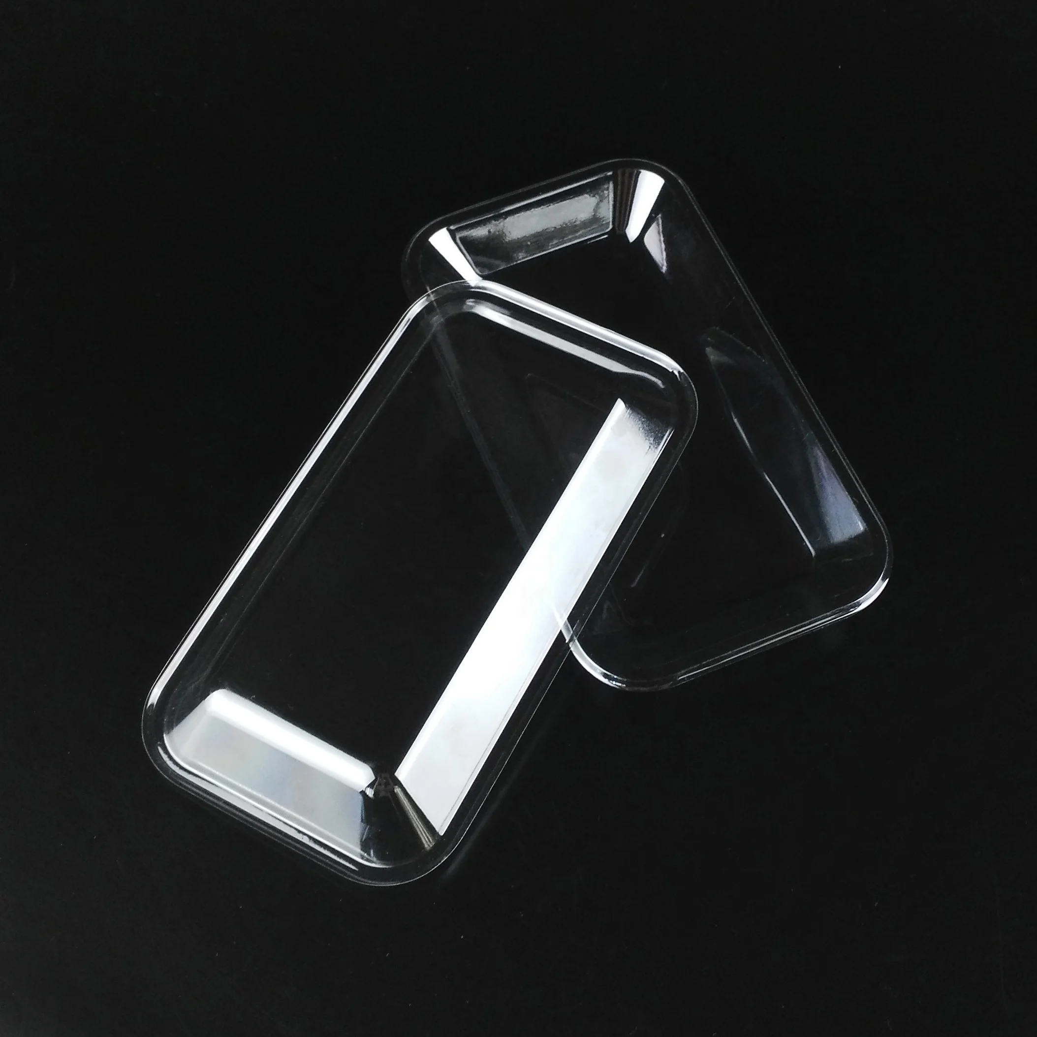 
Rectangle Plastic PET Disposable Tray Clear Plastic Tray Hot Sale 