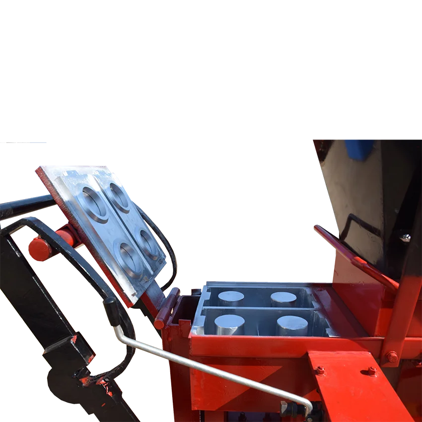SHM2-25 semi automatic diesel hydraulic press clay soil interlocking hollow paver brick making machine