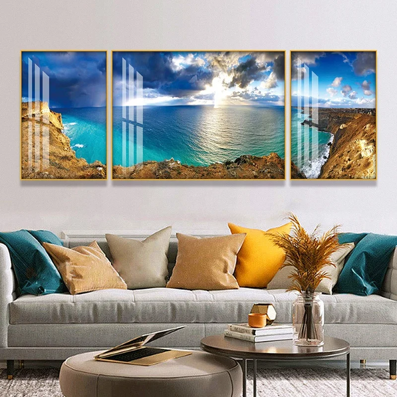 High Quality Acrylic Decor Painting Cuadro Acrilico Wall Prints Landscape Frameless Acrylic Painting Canvas Art for Living Room