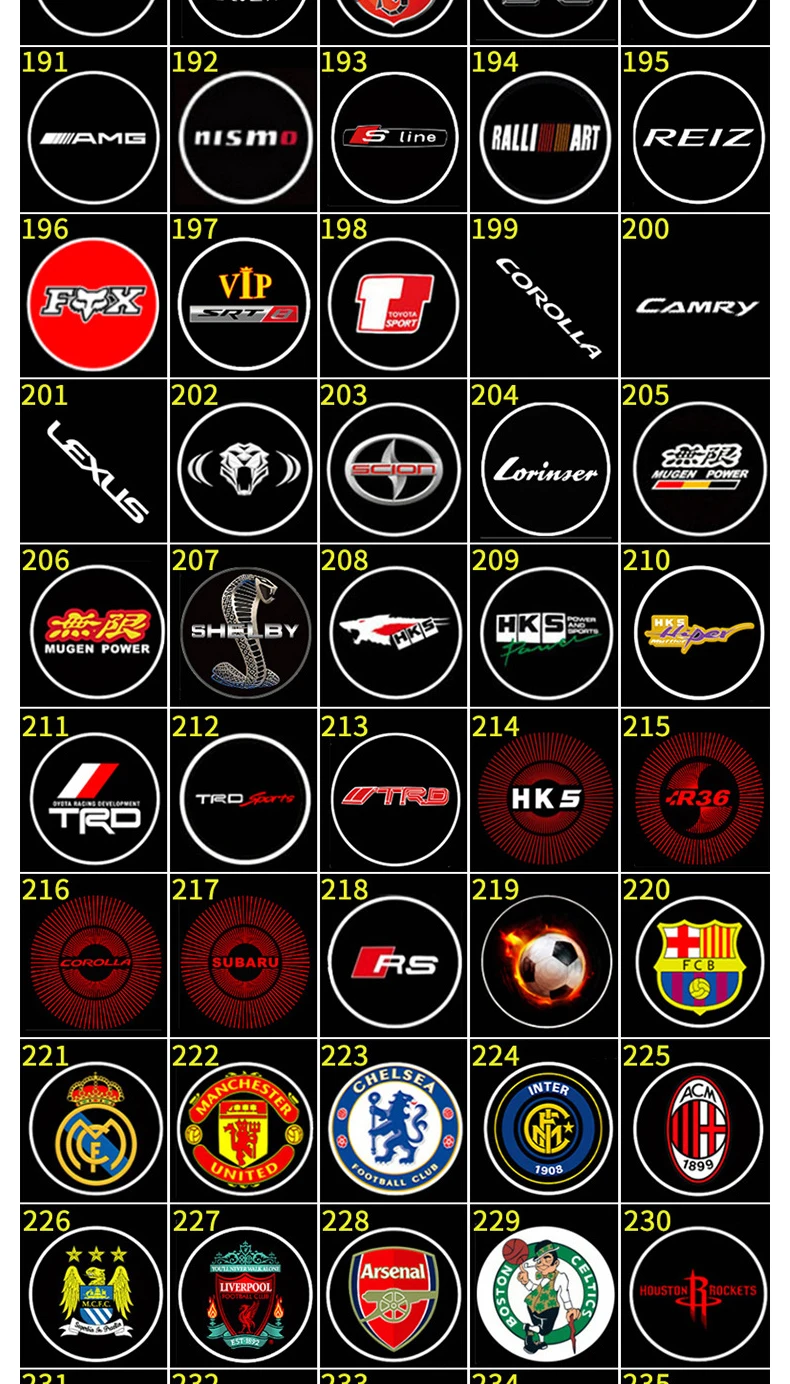 Hot Product Car Door Logo Print LED Laser Projector Logo Ghost Shadow Light Lamp