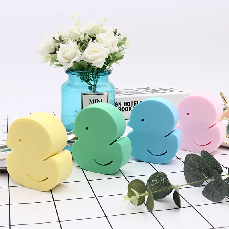 Wholesale Baby Foam duck Natural Cellulose Bath Sponge Natural baby Sponge Bath Sponge for kid