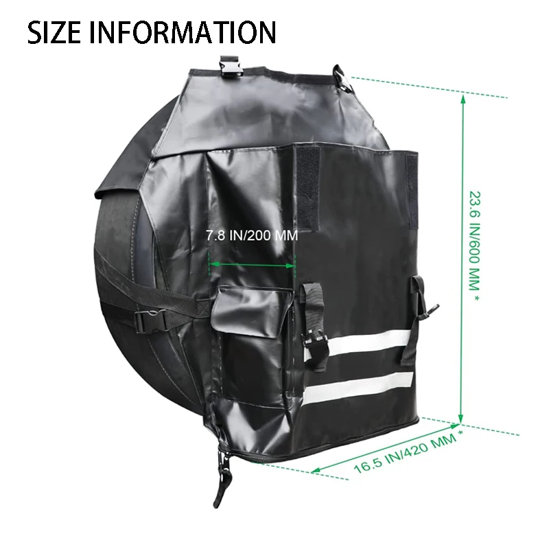 Heavy Duty Truck Tailgate Spare Tire Trash Bag with Pocket