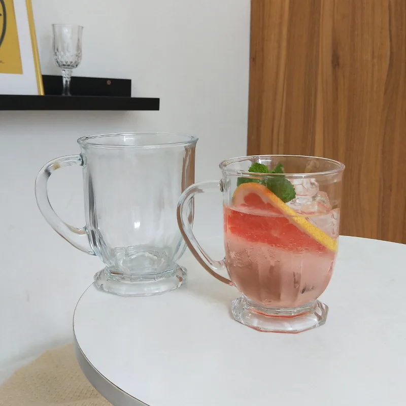 BCnmviku Large Insulated Coffee Cups Premium Barium Crown Glass Cup For Tea Latte Espresso Juice Water Christmas New Year Gift