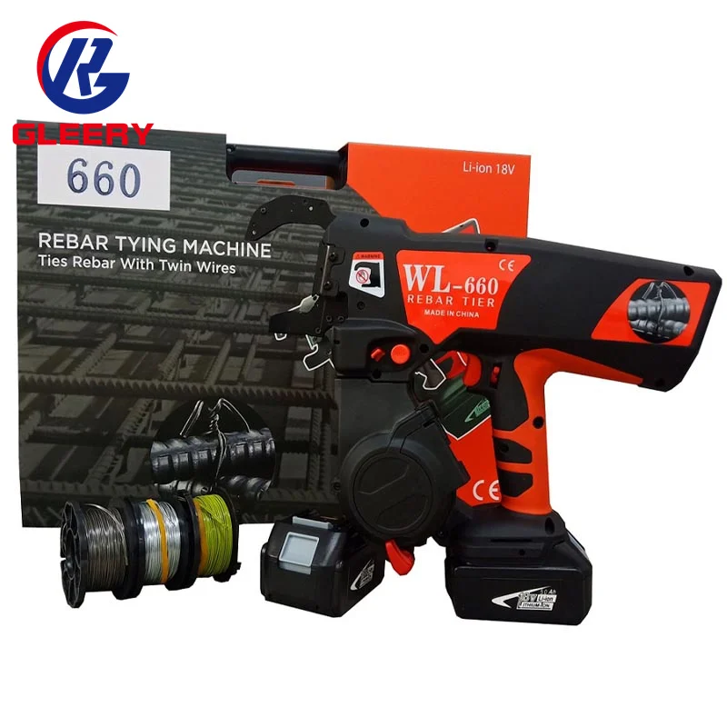 Gleery Automatic RB395 rebar tying tool,rebar tier,rebar binding machine with 9.6v Ni-mh battery