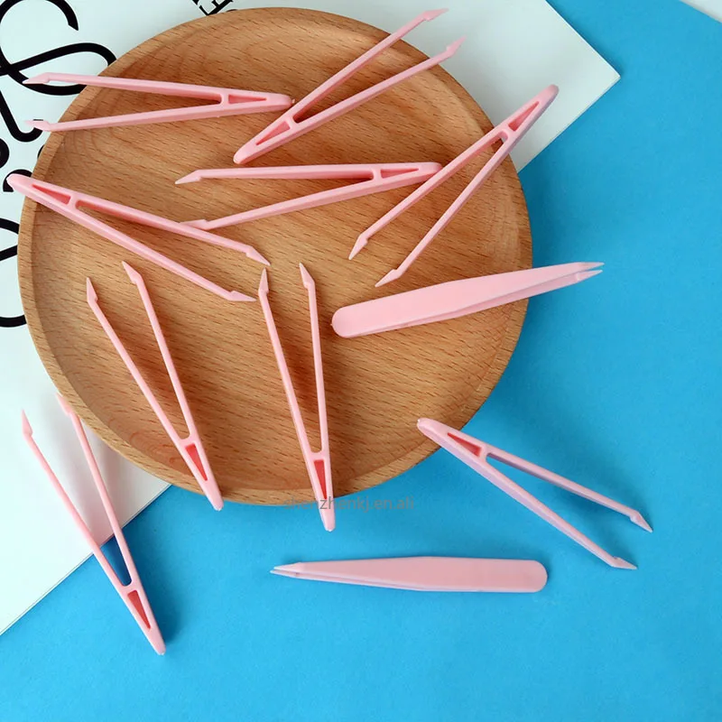 Plastic Tweezers Repair Small Disposable Tweezers Tools Tweezers Crafts Kids Toys Plastic Clips Multi Colors